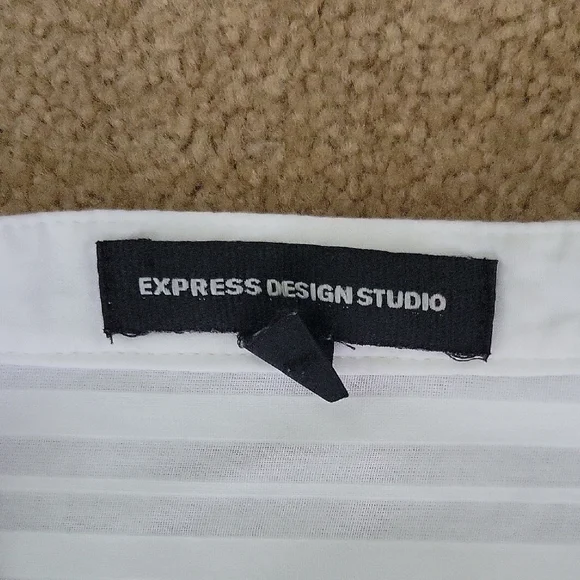 Express White Blouse with Eyelet Design - Picture 2 of 10